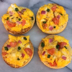 4 Gluten-free English Muffin Breakfast Pizzas